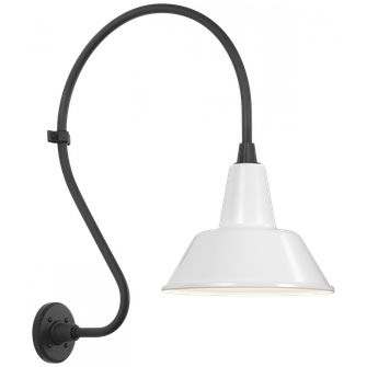 Academy 18'' Larrabee Barn Light (279|TOB 2805MBK/S1-WHT)