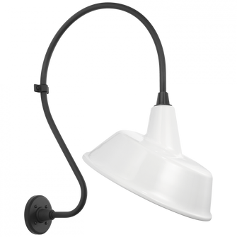 Academy 18'' Larrabee Barn Light (279|TOB 2805MBK/S4-WHT)