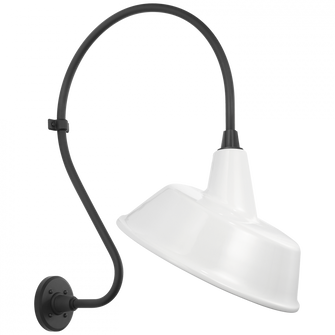 Academy 18'' Larrabee Barn Light (279|TOB 2805MBK/S4-WHT)