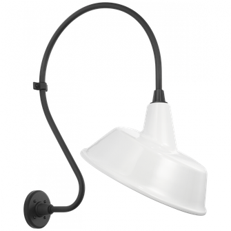 Academy 18'' Larrabee Barn Light (279|TOB 2805MBK/S4-WHT)