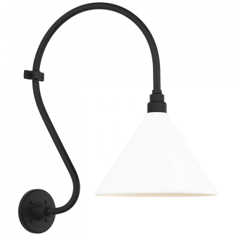 Academy 15'' Larrabee Barn Light (279|TOB 2804MBK/S11-WHT)