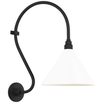 Academy 15'' Larrabee Barn Light (279|TOB 2804MBK/S11-WHT)