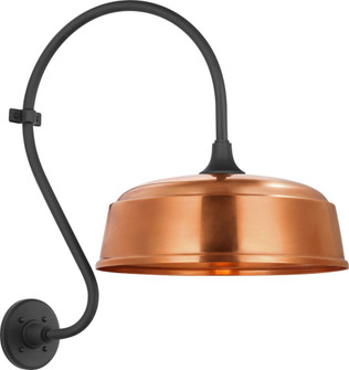 Academy 15'' Larrabee Barn Light in Matte Black with 16'' Soft Copper Rockhouse Shade (279|TOB 2804MBK/S7-SC)