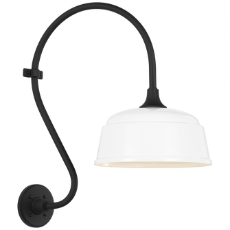 Academy 15'' Larrabee Barn Light (279|TOB 2804MBK/S6-WHT)