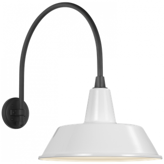 Academy 19.5'' Arched Mack Barn Light (279|TOB 2815MBK/S2-WHT)