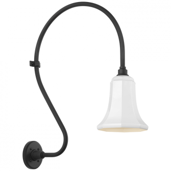 Academy 18'' Larrabee Barn Light (279|TOB 2805MBK/S8-WHT)