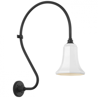 Academy 18'' Larrabee Barn Light (279|TOB 2805MBK/S8-WHT)