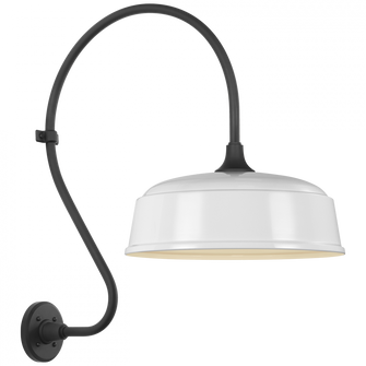 Academy 18'' Larrabee Barn Light (279|TOB 2805MBK/S7-WHT)