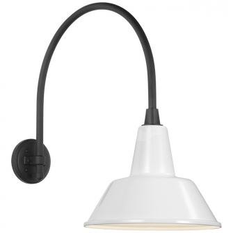 Academy 19.5'' Arched Mack Barn Light (279|TOB 2815MBK/S1-WHT)