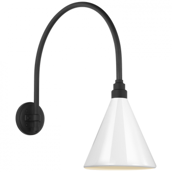 Academy 19.5'' Arched Mack Barn Light (279|TOB 2815MBK/S10-WHT)