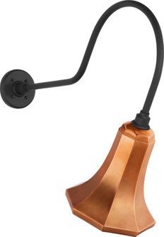 Academy 26'' Angled Flynn Barn Light in Matte Black with 9.25'' Soft Copper Savannah Shade (279|TOB 2803MBK/S9-SC)