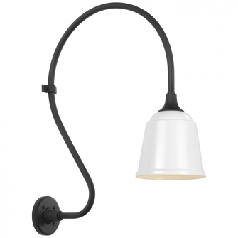 Academy 18'' Larrabee Barn Light (279|TOB 2805MBK/S5-WHT)