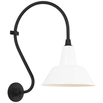 Academy 15'' Larrabee Barn Light (279|TOB 2804MBK/S1-WHT)