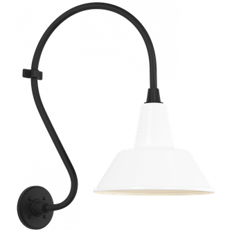 Academy 15'' Larrabee Barn Light (279|TOB 2804MBK/S1-WHT)