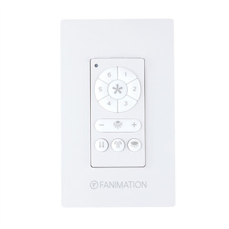 Ceiling Fan Wall Control - 6 Speed DC Motor Fan and Downlight - White (90|TW406)