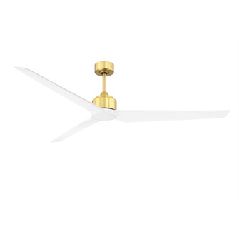 TriAire Custom Indoor/Outdoor Ceiling Fan DC Motor- Brushed Satin Brass (90|MAD8515BS)