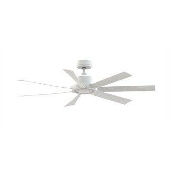 Lenzi 60 inch Indoor/Outdoor Ceiling Fan with LED Light Kit - Matte White with Matte White blades (90|FPD7060MW)