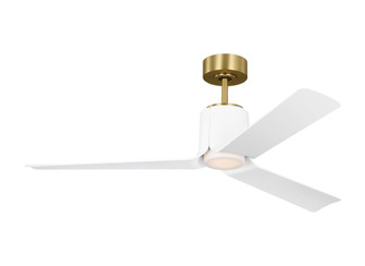 Peel Smart 52 LED Ceiling Fan in Burnished Brass with Matte White Blades and Light Kit (6|3PESM52BBSD)