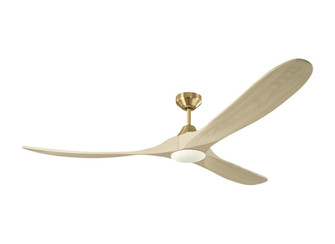 Maverick Smart 70 LED Ceiling Fan in Burnished Brass with Washed White Oak Blades and Light Kit (6|3MAVSM70BBSWWOD)
