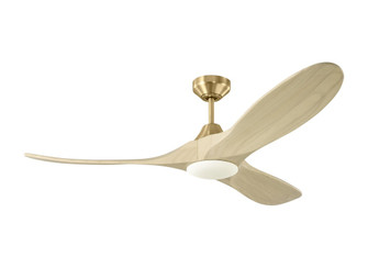 Maverick Smart 52 LED Ceiling Fan in Burnished Brass with Washed White Oak Blades and Light Kit (6|3MAVSM52BBSWWOD)