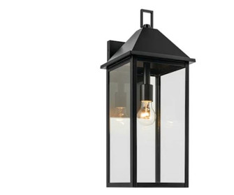 Prin 22 Inch 1 Light Outdoor Wall Light with Clear Glass in Black (2|59159BK)