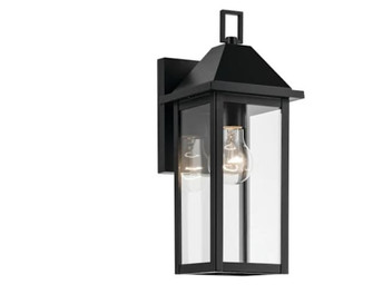 Prin 14 Inch 1 Light Outdoor Wall Light with Clear Glass in Black (2|59157BK)