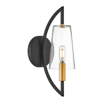 Hanley 1-Light Wall Sconce in Matte Black and Warm Brass (128|9-7167-1-143)