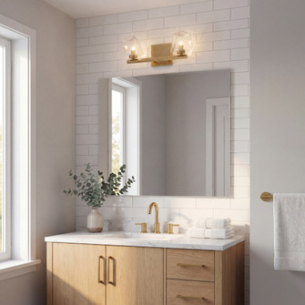 Castello 2-Light Bathroom Vanity Light in Warm Brass (128|8-1239-2-322)