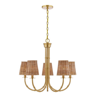 Ashbury 5-Light Chandelier in Warm Brass (128|1-3960-5-322)