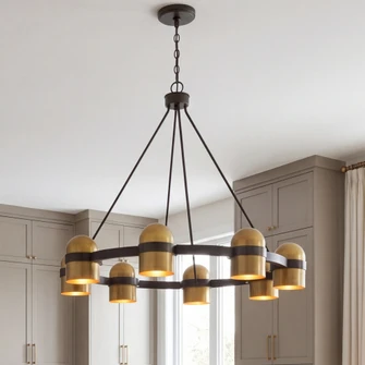 Andover 8-Light Chandelier in Mediterranean Bronze and Riviera Brass (128|1-1152-8-333)