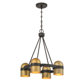 Andover 4-Light Chandelier in Mediterranean Bronze and Riviera Brass (128|1-1151-4-333)