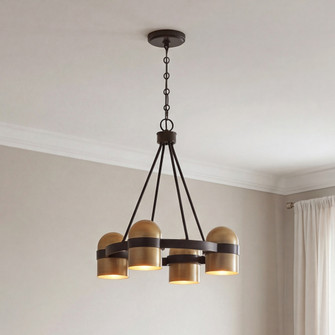 Andover 4-Light Chandelier in Mediterranean Bronze and Riviera Brass (128|1-1151-4-333)