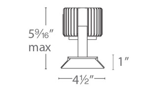 Volta 4.5'' Round Shallow Regressed Invisible Trim with LED Light Engine (1357|R4RD1L-FTWA-CB)