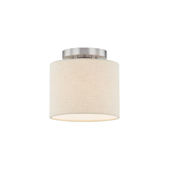Classic 8'' Drum Semi-Flush w/ Open Bottom (254|FAB-9769-CREM-NCKL)