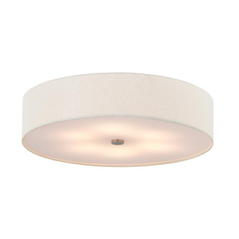 Classic 30'' Drum Flush-Mount (254|FAB-9733-CREM-NCKL)