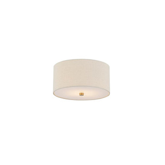 Classic 11'' Drum Flush-Mount (254|FAB-9730-CREM-BRSS)
