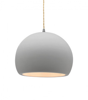 Medium Globe 1-Light Pendant (254|CER-6533-BIS-NCKL-BEIG-TWST)