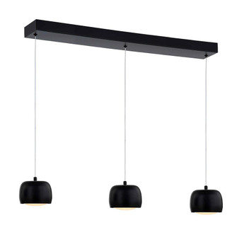 Frascati LED 3-Light Linear Chandelier (254|NSH-8115-MBLK)
