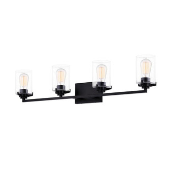 Cilindro 4-Light Bath Bar (254|FSN-8094-CLER-MBLK)