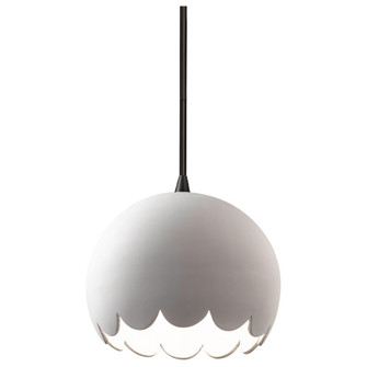 Scallop LED Pendant (254|CER-6470-BIS-MBLK-BKCD-LED1-700)