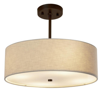 Classic 18” LED Drum Pendant (254|FAB-9591-CREM-DBRZ-LED4-2800) Classic 18” LED Drum Pendant (254|FAB-9591-CREM-DBRZ-LED4-2800)
