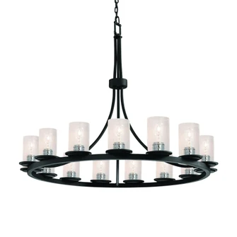 Dakota 15-Light 1-Tier Ring LED Chandelier (254|FSN-8715-10-SEED-MBLK-LED15-10500)