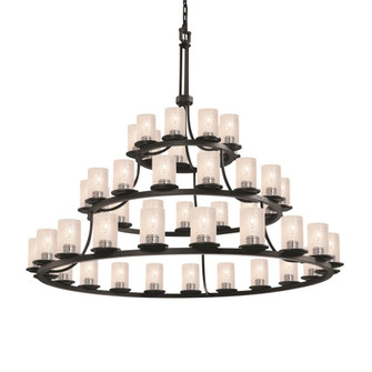 Dakota 45-Light 3-Tier Ring Chandelier (254|FSN-8714-10-SEED-MBLK)