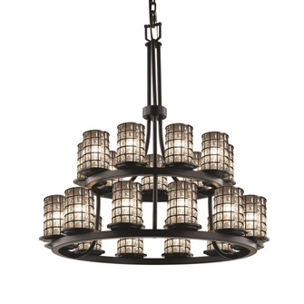 Dakota 21-Light 2-Tier Ring LED Chandelier (254|WGL-8767-10-GRCB-MBLK-LED21-14700)