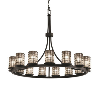 Dakota 15-Light 1-Tier Ring LED Chandelier (254|WGL-8715-10-GRCB-MBLK-LED15-10500)