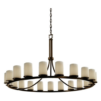 Dakota 21-Light 1-Tier Ring LED Chandelier (254|POR-8716-10-PLET-DBRZ-LED21-14700)