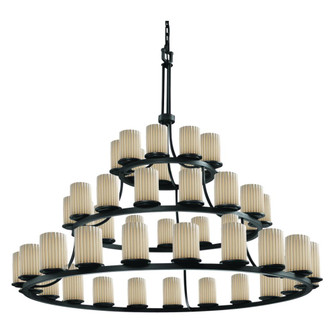 Dakota 45-Light 3-Tier Ring LED Chandelier (254|POR-8714-10-PLET-MBLK-LED45-31500)