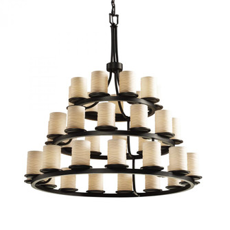 Dakota 36-Light 3-Tier Ring LED Chandelier (254|POR-8712-10-WAVE-MBLK-LED36-25200)