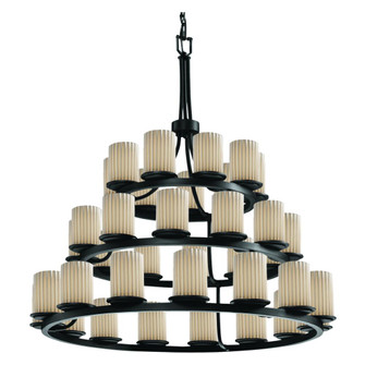 Dakota 36-Light 3-Tier Ring LED Chandelier (254|POR-8712-10-PLET-MBLK-LED36-25200)