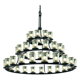Dakota 45-Light 3-Tier Ring LED Chandelier (254|GLA-8714-16-CLRT-MBLK-LED45-31500)